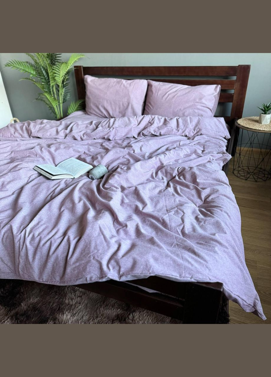 Постельное белье Washed Cotton Однотонный Двуспальный 180 x 220 Вареный хлопок Бузковая 50 х 70 No Brand (307355955)