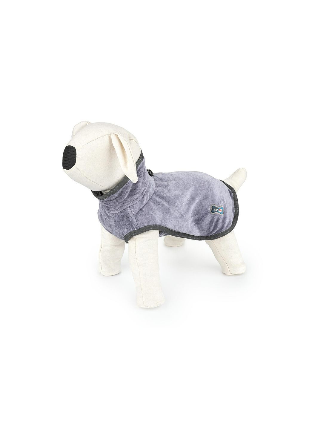 Пальто для собак, микрофлис, серый, S, 40см Happet (357074967)
