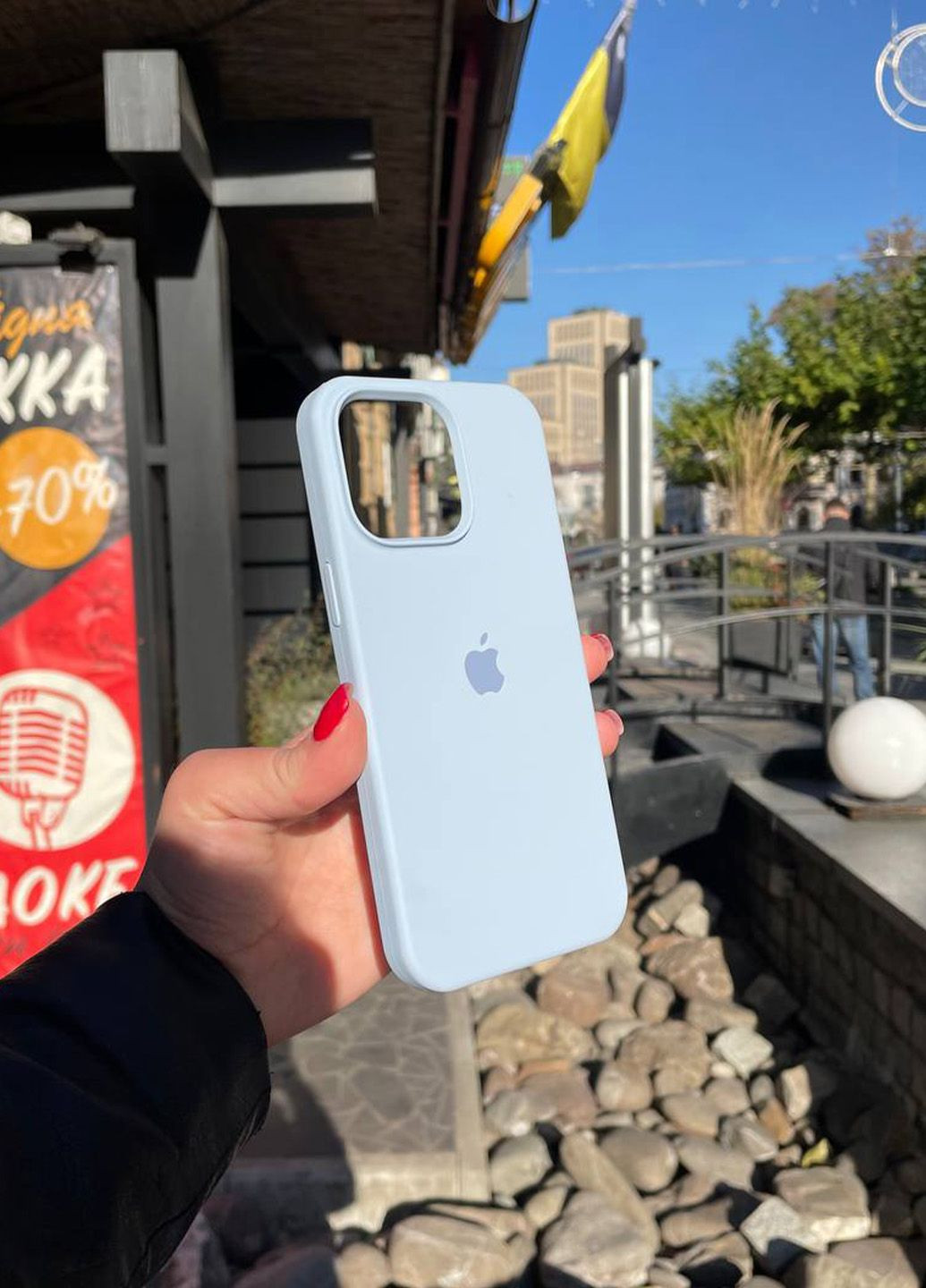 Чехол для iPhone 12 Pro Max Silicone Case силикон кейс голубой Lilac Cream No Brand (286330998)