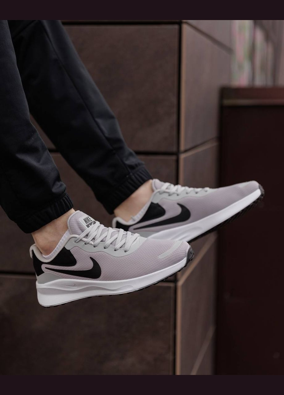 Сірі Осінні кросівки чоловічі nike nd No Brand Tanjun Grey White Black
