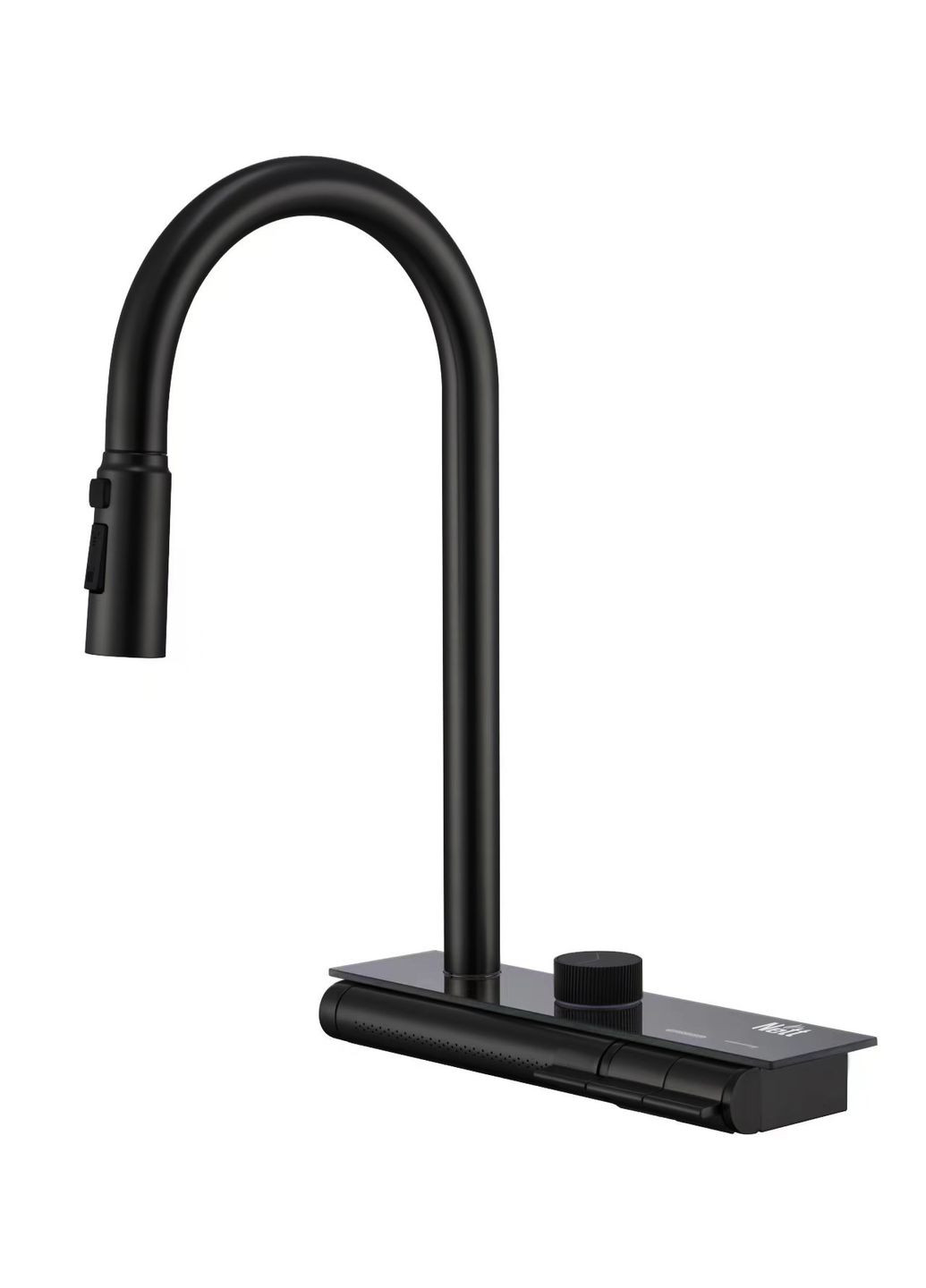 Смеситель кухонный с водопадом/выдвижной воронкой нержавеющий OB-38 Nett (336935102)