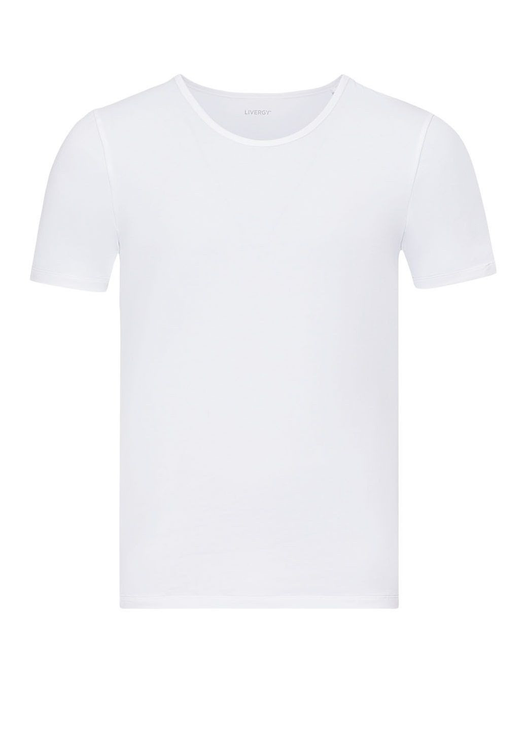 Белая футболка с коротким рукавом Livergy