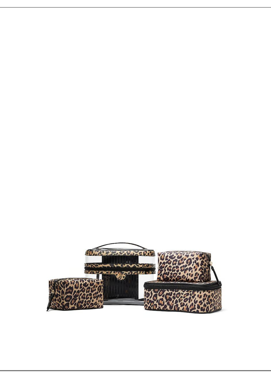 Набір косметичок 4в1 4в1 Train Case Леопардовий Victoria's Secret (331739777)