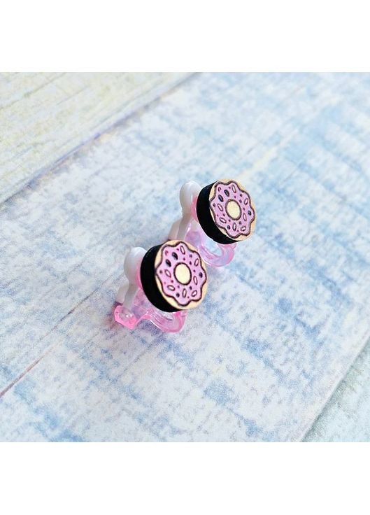 Детские серьги клипсы Пончик донат (принт k_019) CASE CONTROL (360658003)