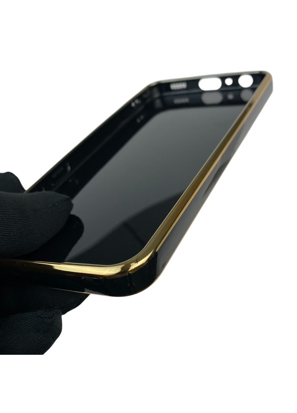 Чехол для Galaxy A03 core SM-A032F с кольцом MagSafe с золотой окантовкой на самсунг а03 кор черный gs1 Samsung (366234984)