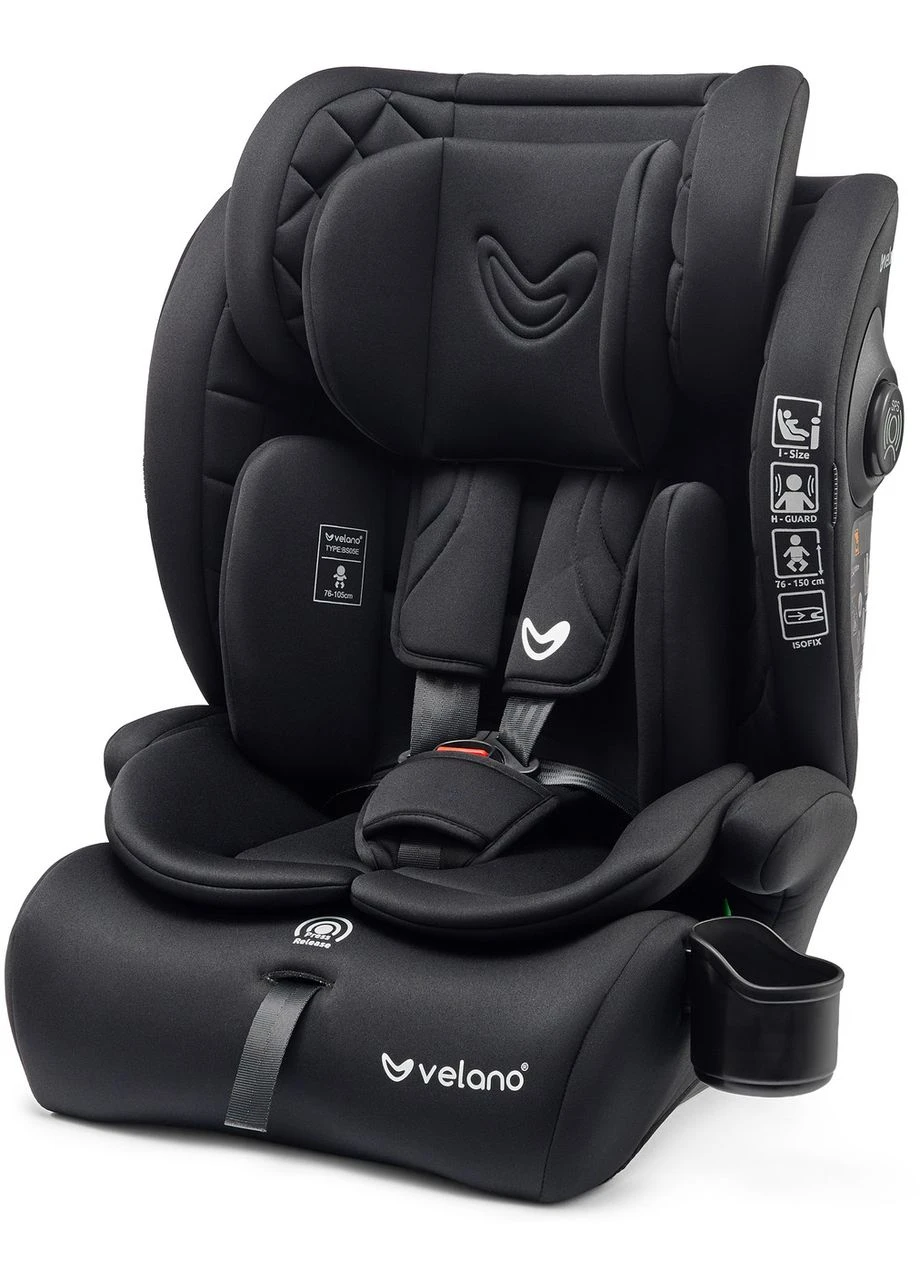 Автокресло Flexo i-Size 76–150 см, ISOFIX + Top Tether/ремень, black Velano (391076449)