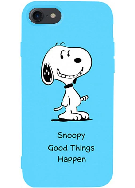 Чехолнакладка Matt TPU 2mm Print Case Apple iPhone 7/8/SE 2020 #64 Snoopy Sky Blue Toto (301780773)