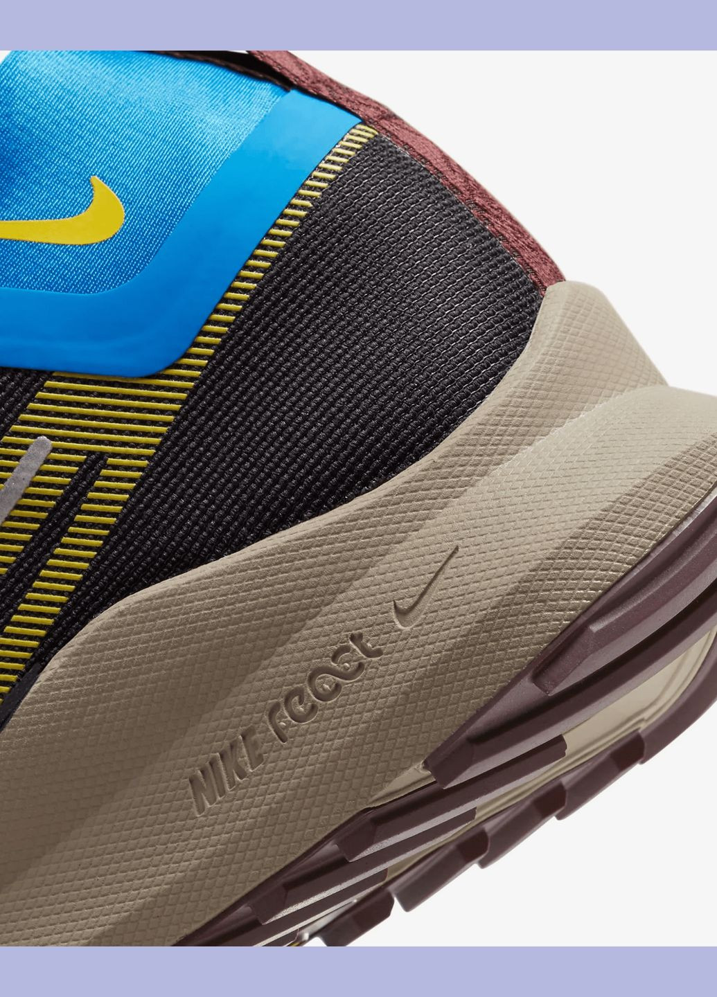 Коричневые всесезонные мужские кроссовки pegasus trail 4 gore-tex dj7926-003 весна-осень текстиль мембрана разноцветные Nike