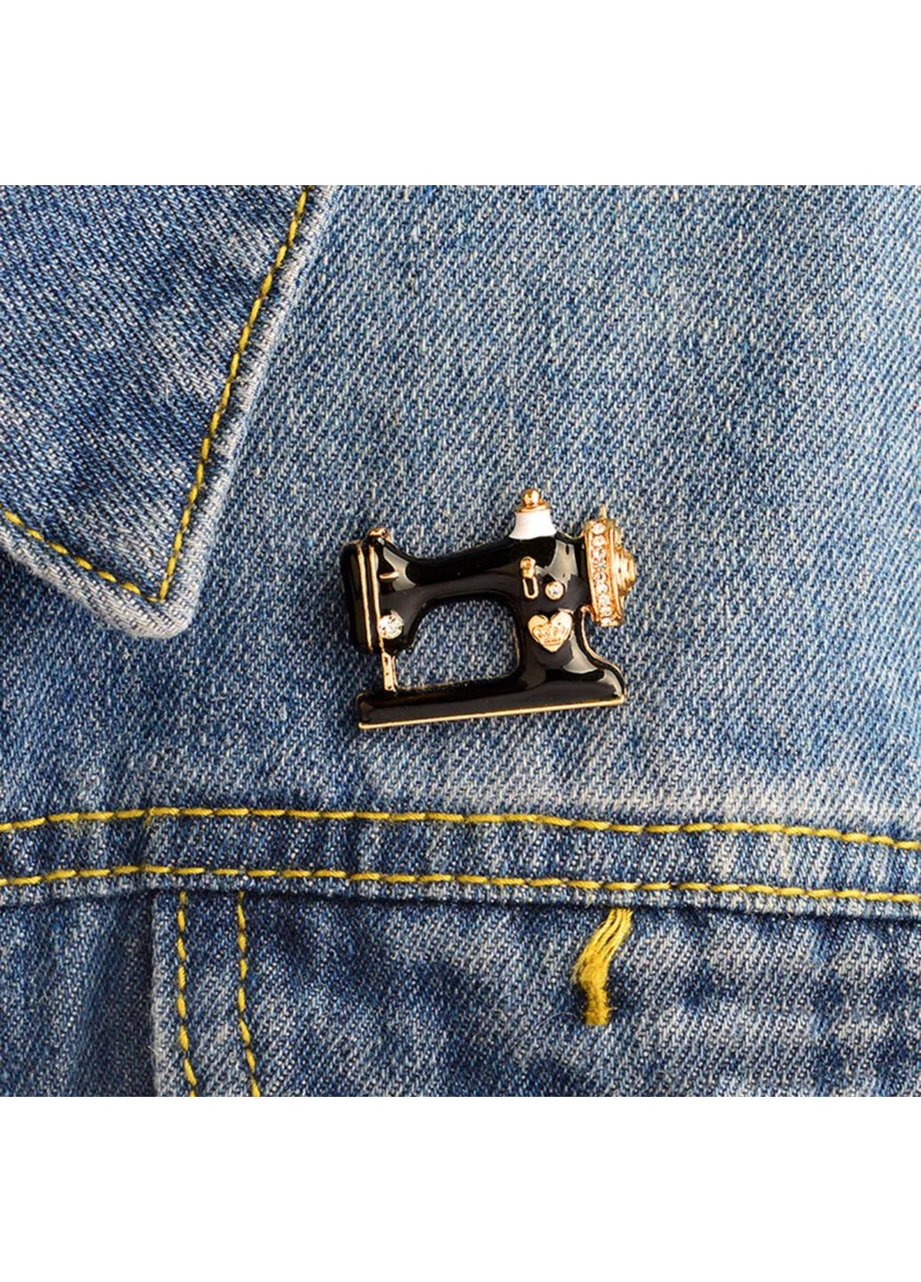 Оригинальная брошь Швейная машинка «» (черный) ZINGER (366219639)