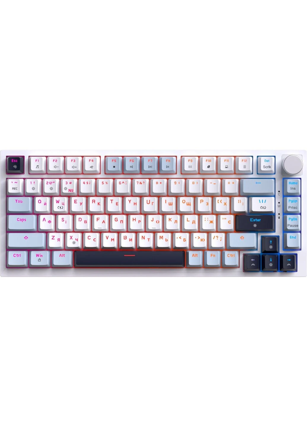 Клавиатура (MK160BL) GAMEPRO Genesis Warden MK160BL Outemu Swithes USB White (356149718)