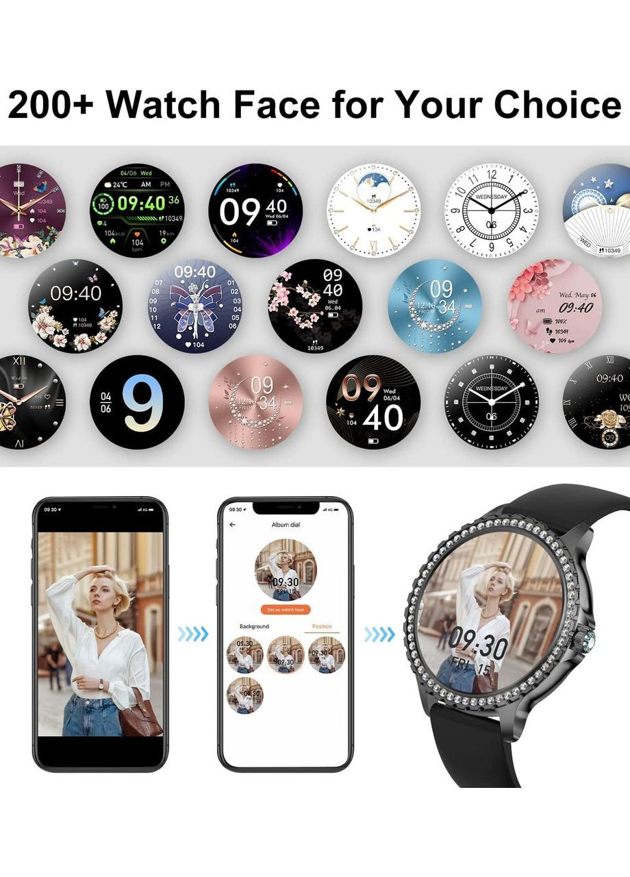 Смарт-часы для женщин Smart Fitonme Silver с мониторингом здоровья Smart Watch (322528102)