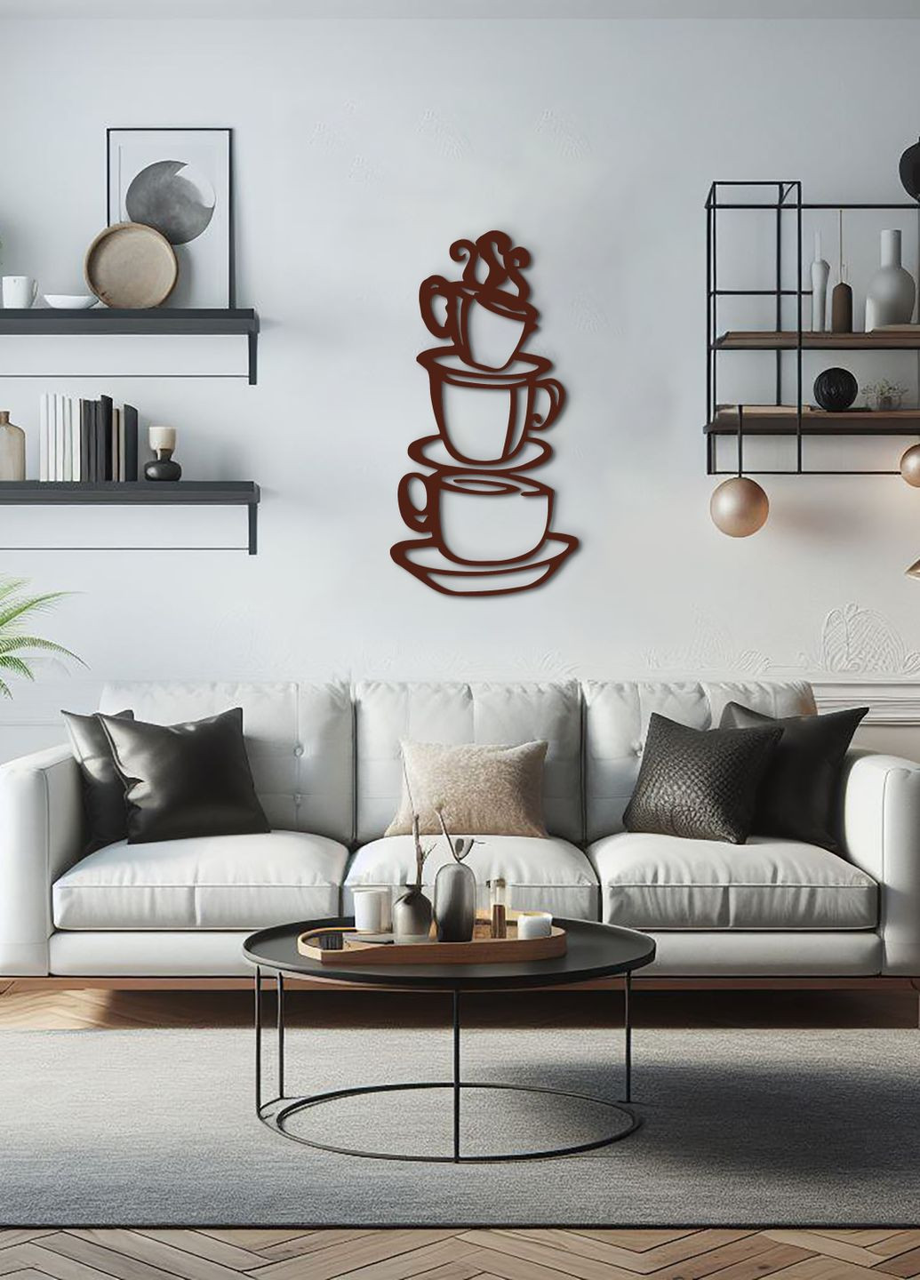 Декоративное панно из дерева, настенный декор для дома "Хороший кофе", картина лофт 60х30 см Woodyard (291843244)