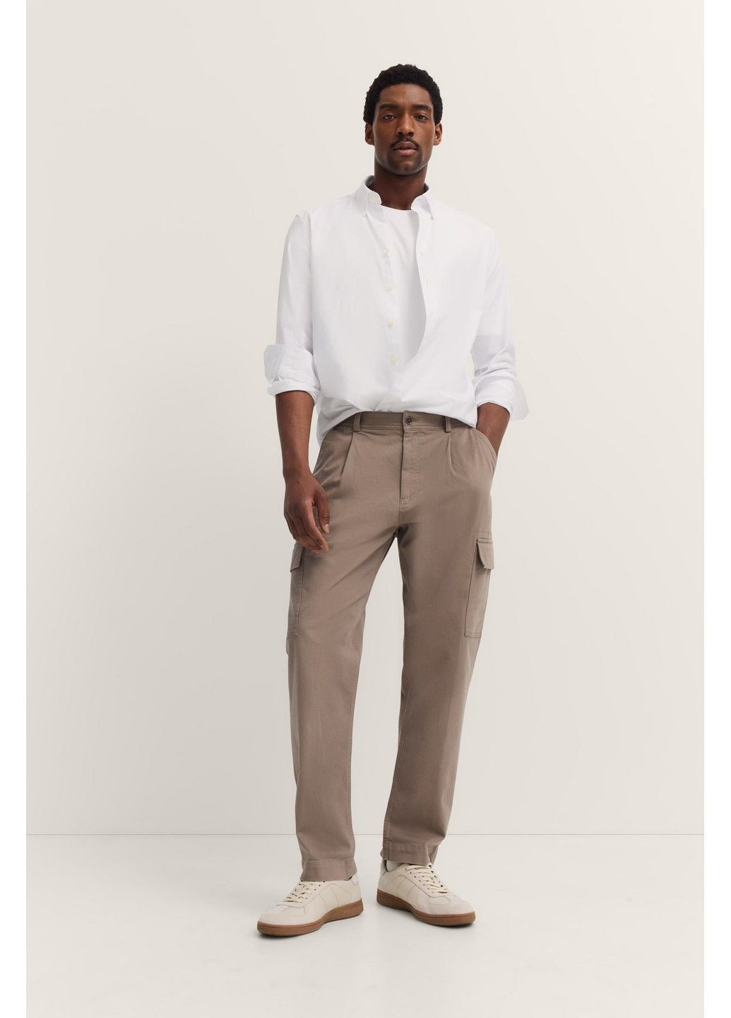 Чоловічі штани карго Бежеві Bugatti (372137629)