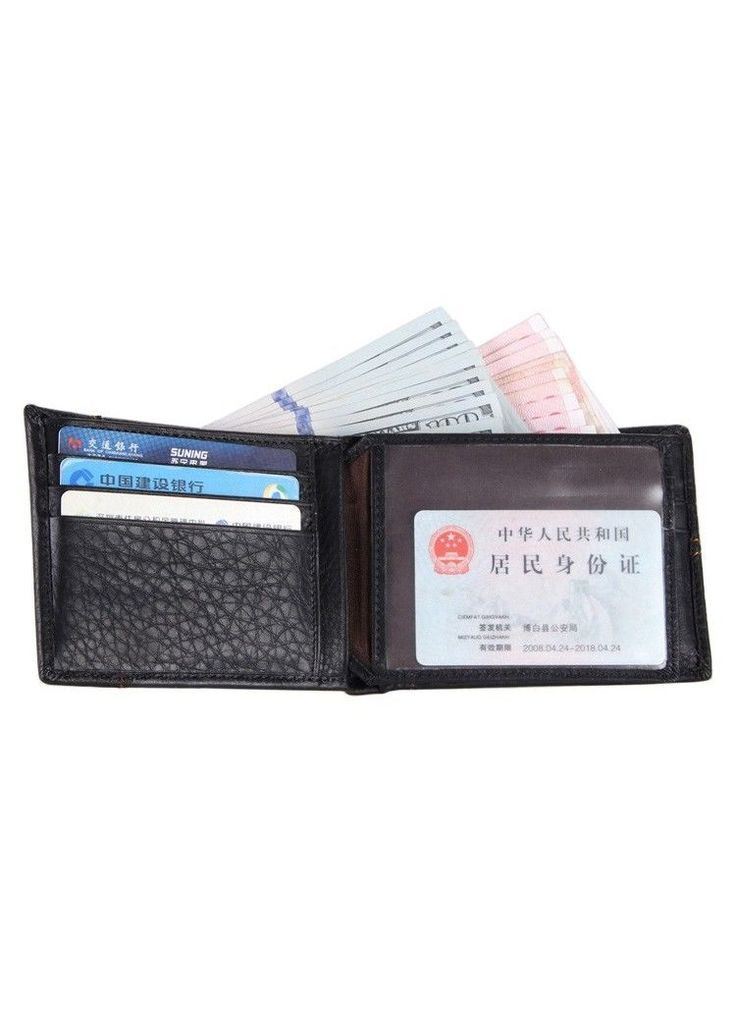 Кошелек мужской Кожаный 14227 Черный Vintage (306881967)