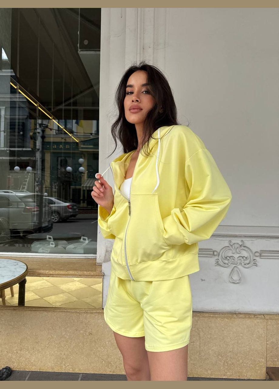 Жіночий літній спортивний костюм жовтого кольору 33484 Fashion (335814437)