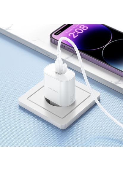 Сетевое зарядное устройство Borofone USB-C 25Вт блок питания Быстрая зарядка для iPhone и iPad ProDobro (365443334)