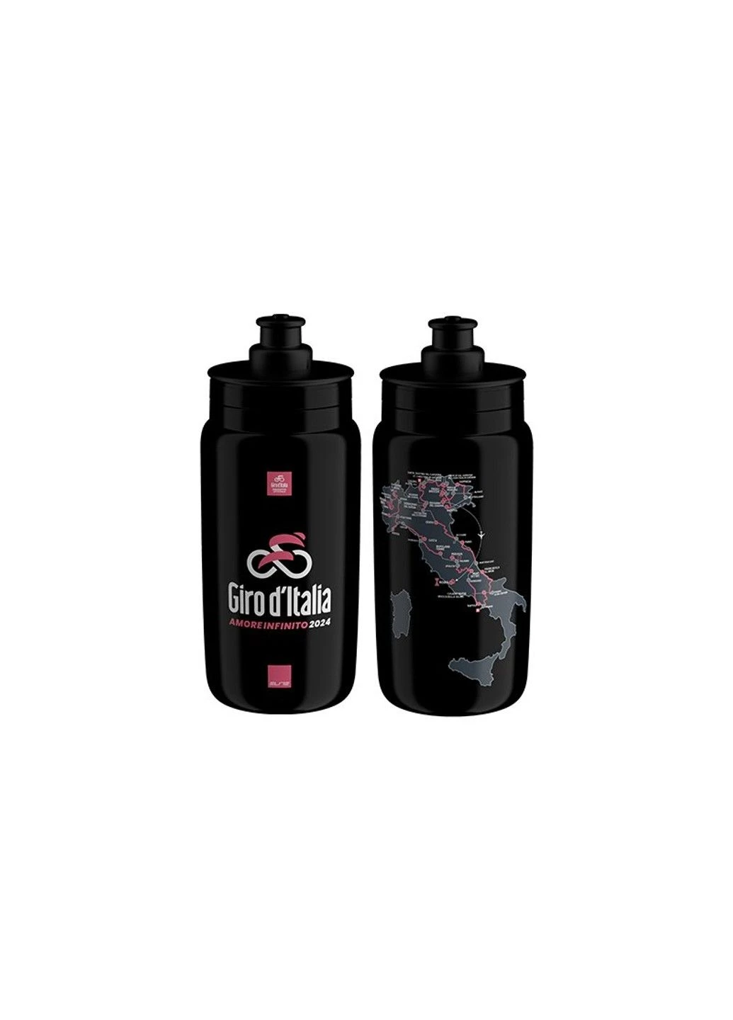 Фляга FLY з мапою Giro 2024 чорна 550 мл Elite (302802423)