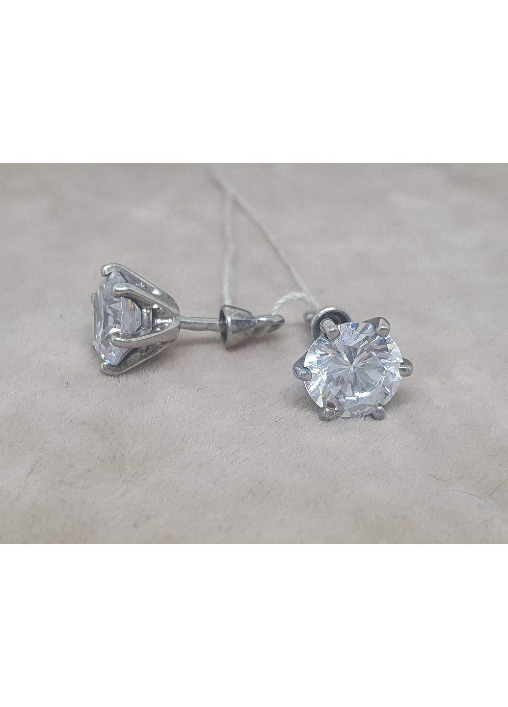 Серебряные пуссеты с фианитами. 520239С Tango (371813289)