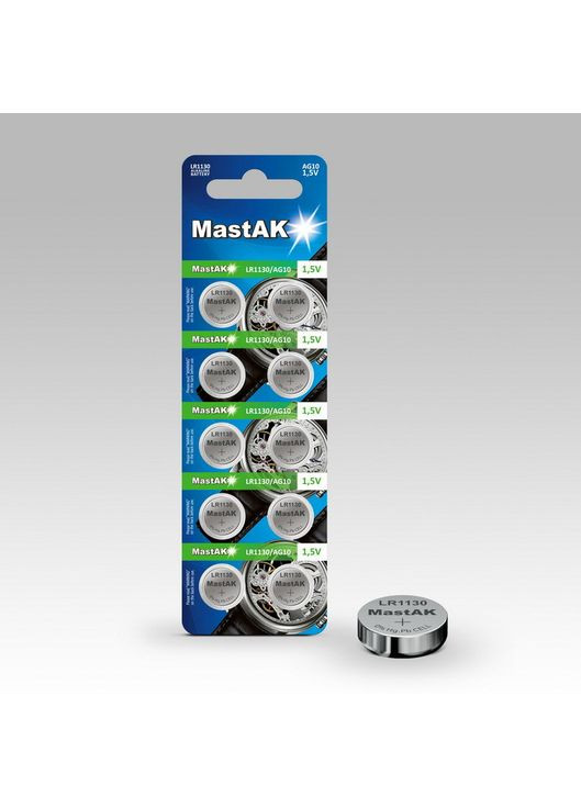Временная батарейка Alkaline G10/389/LR1130 (10 шт.) Mastak (370258900)