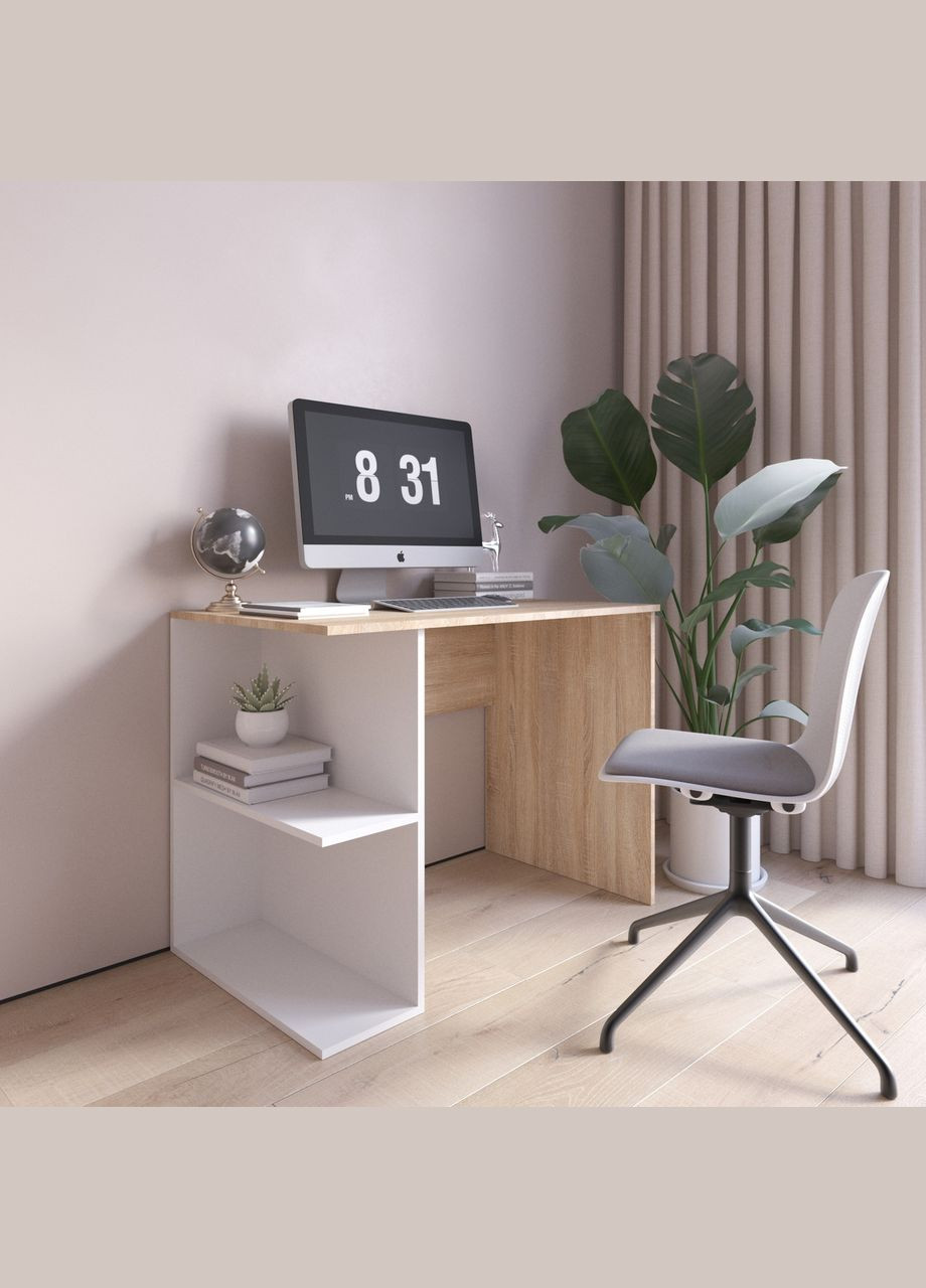 Стіл комп'ютерний, письмовий стіл з полицями зліва D-7 VAYS (373034259)