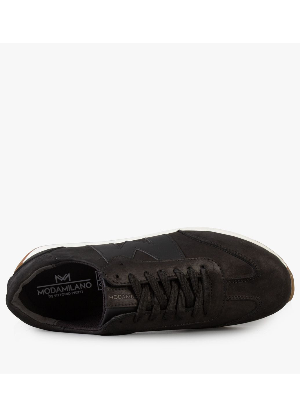 Черные демисезонные кроссовки мужские бренда 9200600_(1) ModaMilano