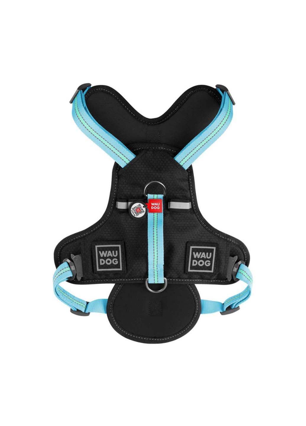 Шлея для собак безпечна Nylon Металева пряжка-фастекс M Ш 20 мм А 45-70 см В 60-80 см WAUDOG (292175465)