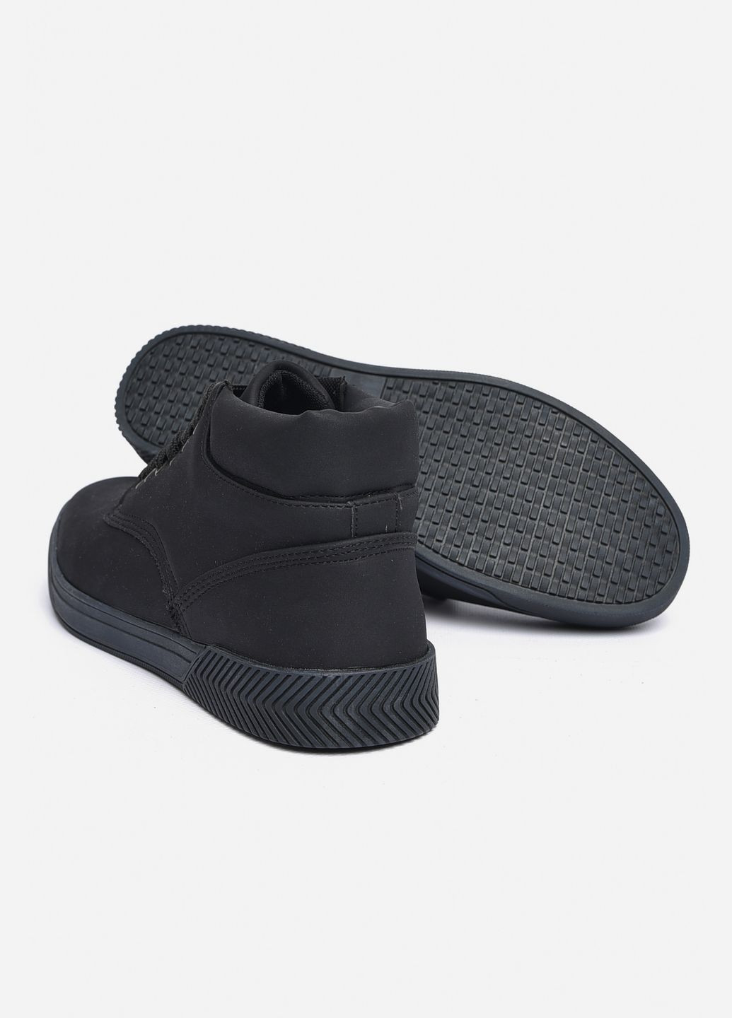 Черные осенние ботинки мужские демисезонные черного цвета Let's Shop