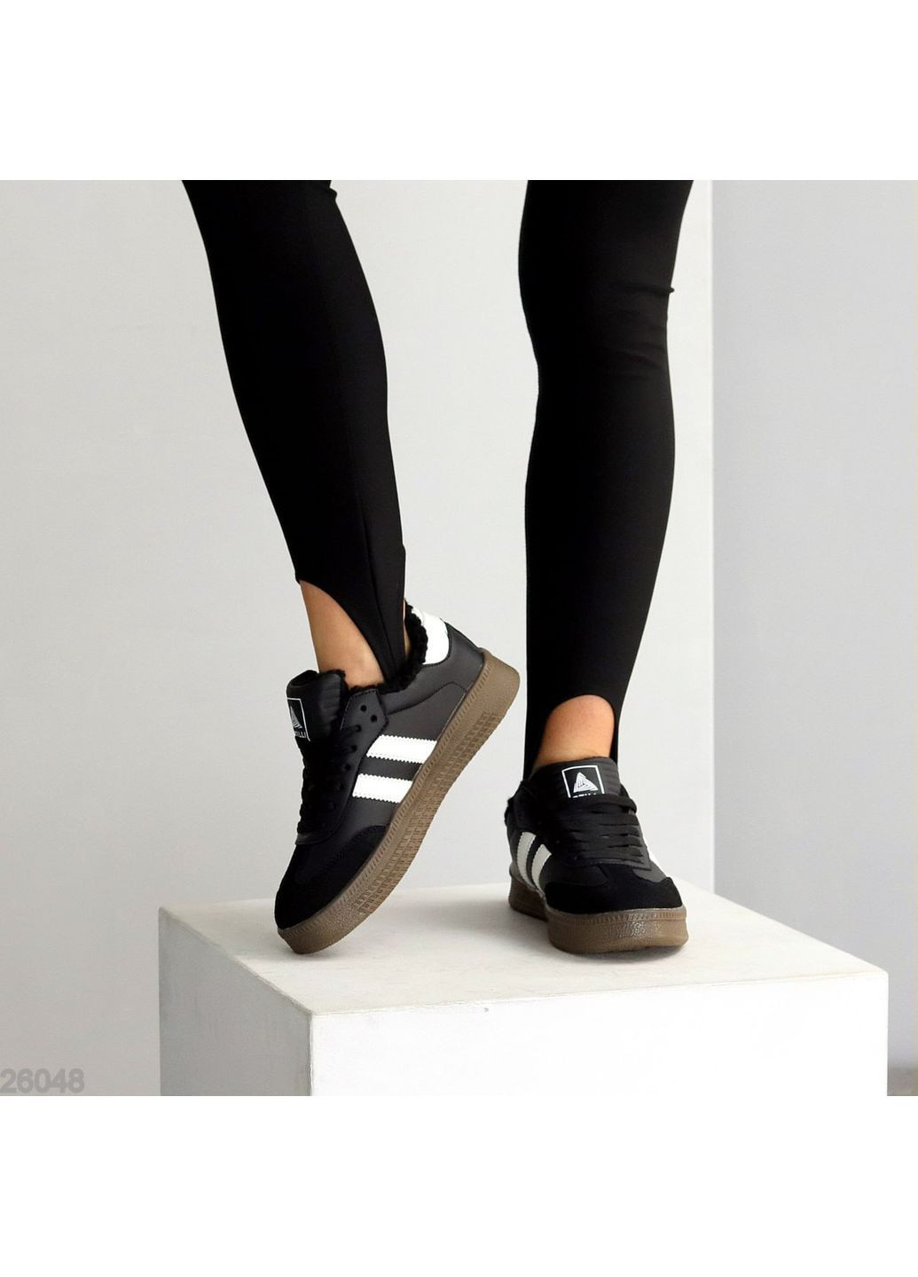 Чорні утеплені кеди rino No Brand