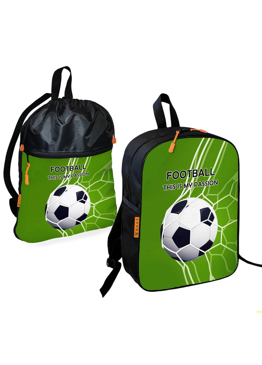 Шкільний рюкзак дитячий футбол + Сумка для взуття спортивної форми рюкзак-мішок хлопчикові (2185) No Brand (332565868)