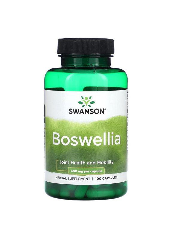Босвелія 400 мг Boswellia для здоров'я суглобів 100 капсул Swanson (280898083)