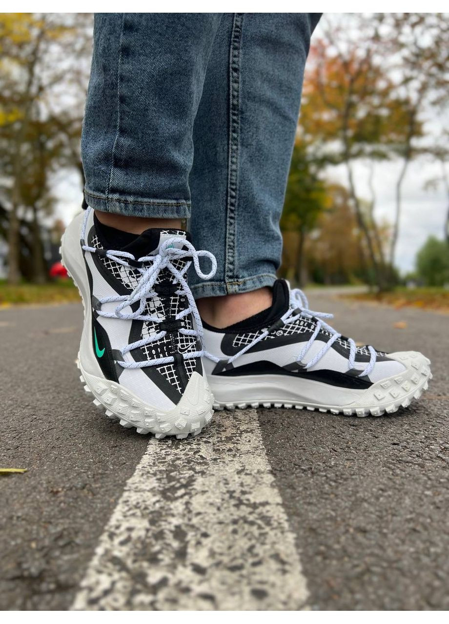 Белые демисезонные кроссовки мужские nike acg mountain fly low white найк асж маунс флай No Brand