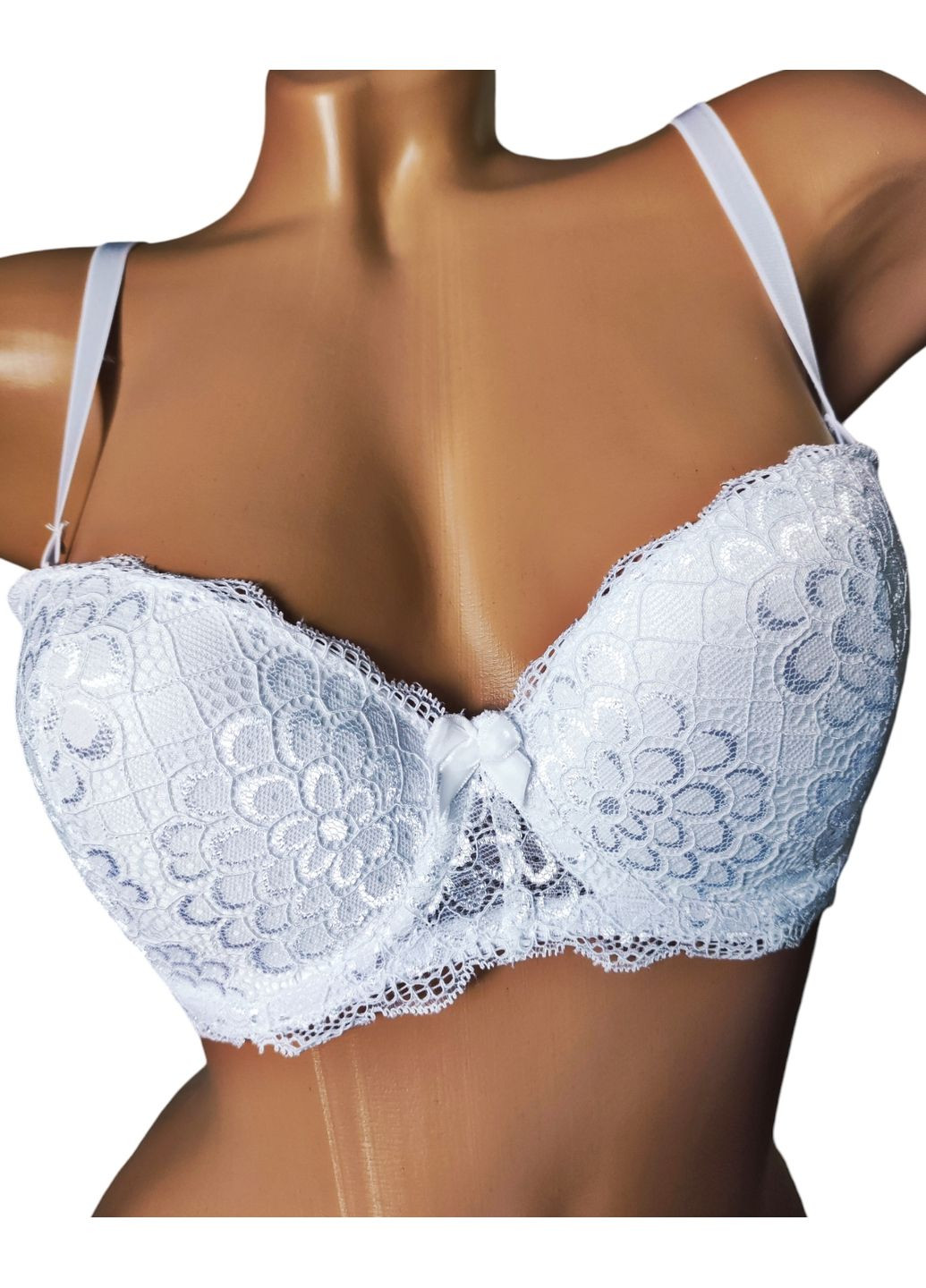 Білий балконет бюстгальтер Lemila з кісточками
