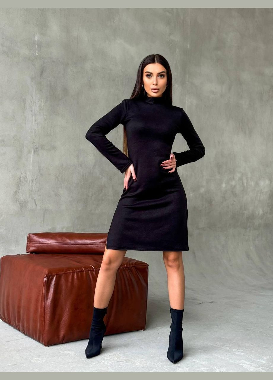 Чорна тепла сукня ao509 No Brand