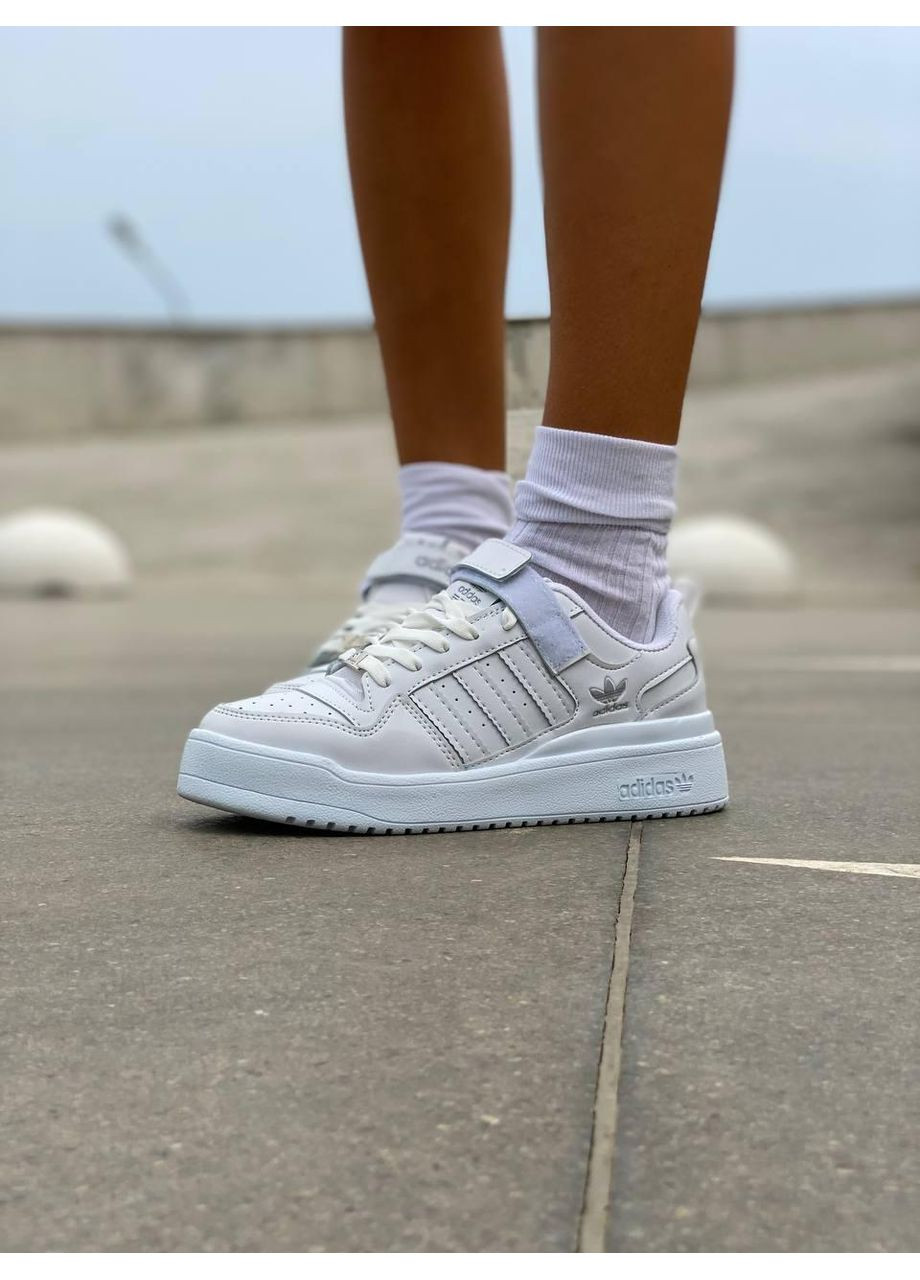 КРОССОВКИ ЖЕНСКИЕ ADIDAS FORUM FULL WHITE V2 АДИДАС ФОРУМ No Brand белые демисезоны (367175169)