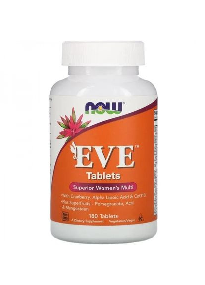 Витамины для женщин Ева, Eve, Women's Multi,, 180 таблеток (NOW03797) Now Foods (266038914)