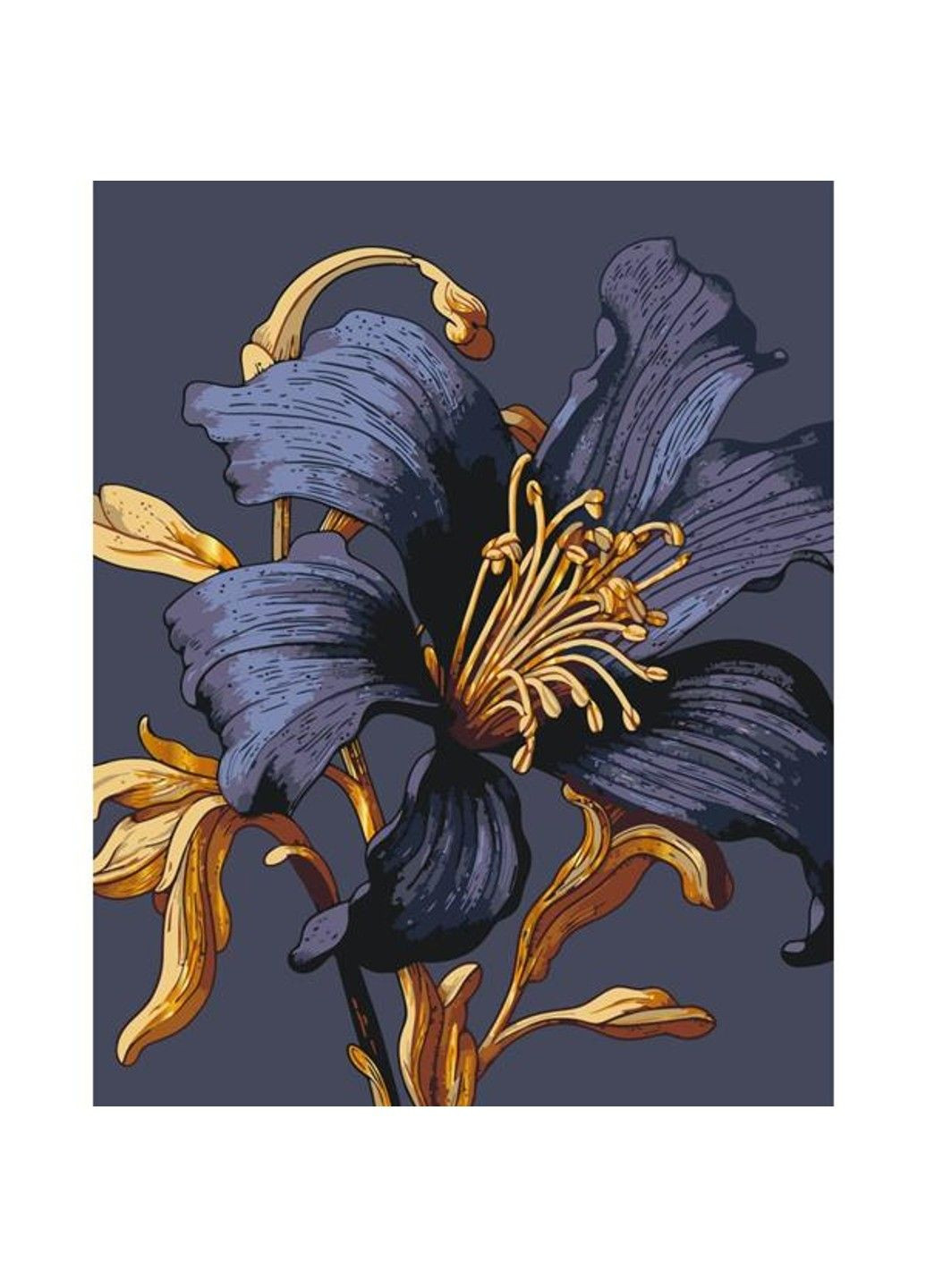 Картина по номерам Таинственная лилия с металлизированными красками 40х50 см (13151-AC) Artcraft (331296652)