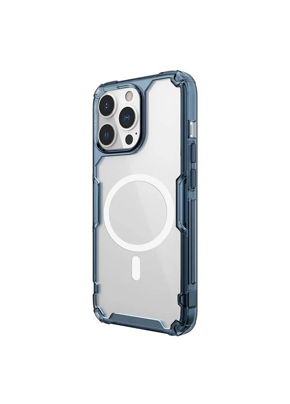 TPU чехол Nillkin Nature Pro Magnetic для Apple iPhone 15 Pro Max 6.7" прозорий синій No Brand (403022292)
