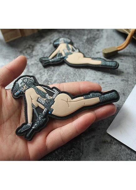 Патч ПХВ на липучке Девушка No Brand (371366991)