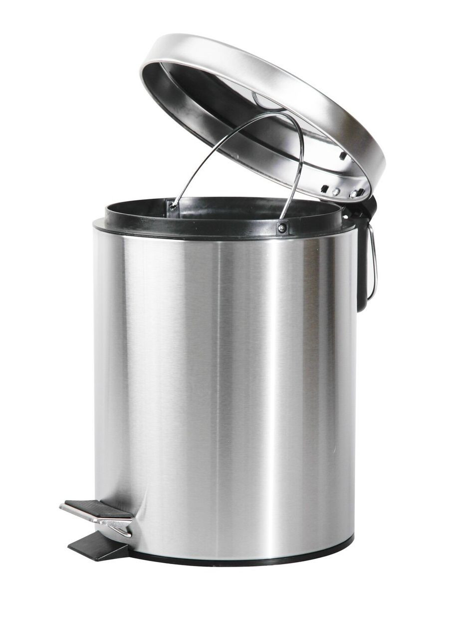 Мусорное ведро круглое Solo-TC0105 SS Color 5 л цвет нержавеющая сталь (ZX5897) Zerix (341331734)