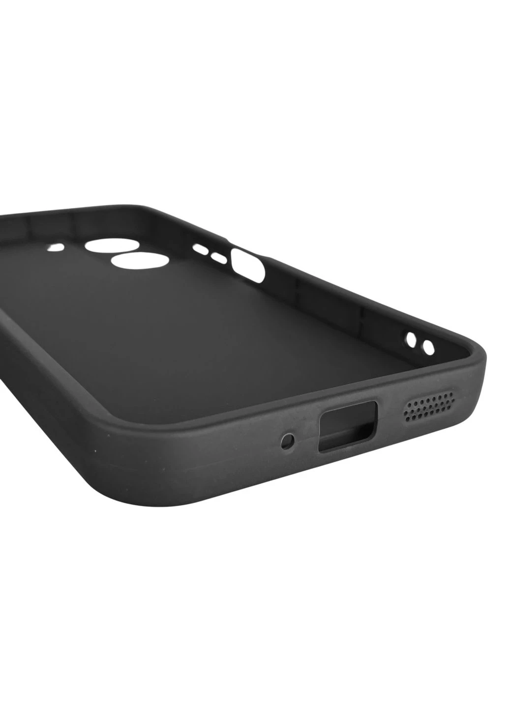 Чехол силиконовый Soft Touch с 3D принтом женским для Poco C65 черный (Полная защита камеры) Xiaomi (373671318)