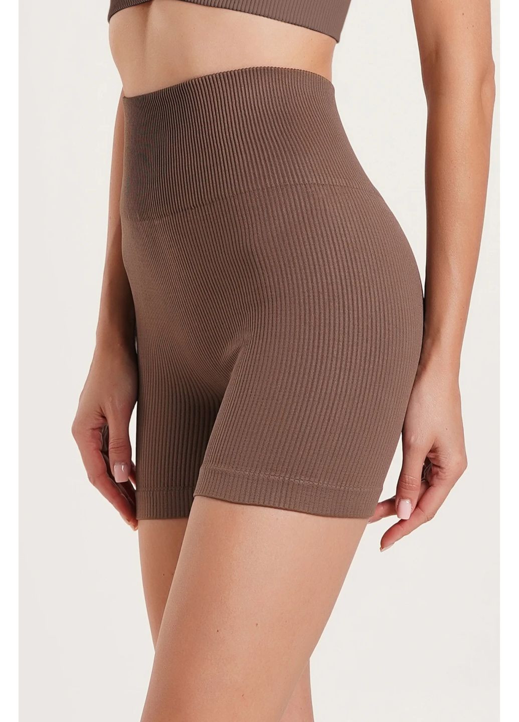 Бесшовные шорты в рубчике с пуш-ап эффектом Giulia (361851299)