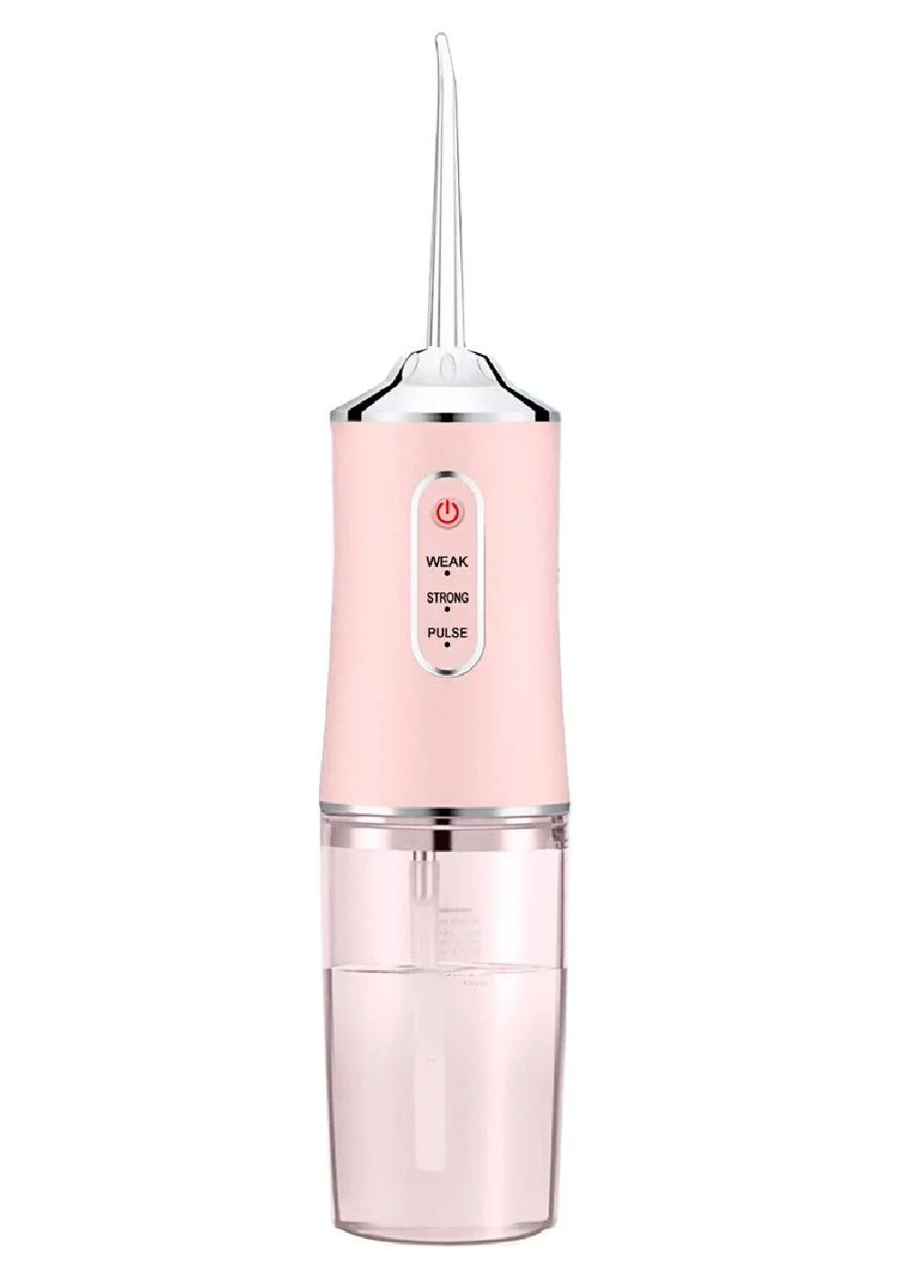 Іригатор з індикатором заряду для видалення зубного нальоту бактерій в порожнині рота 230 мл 1400mAh (480045-Prob) Рожевий Unbranded (328647228)
