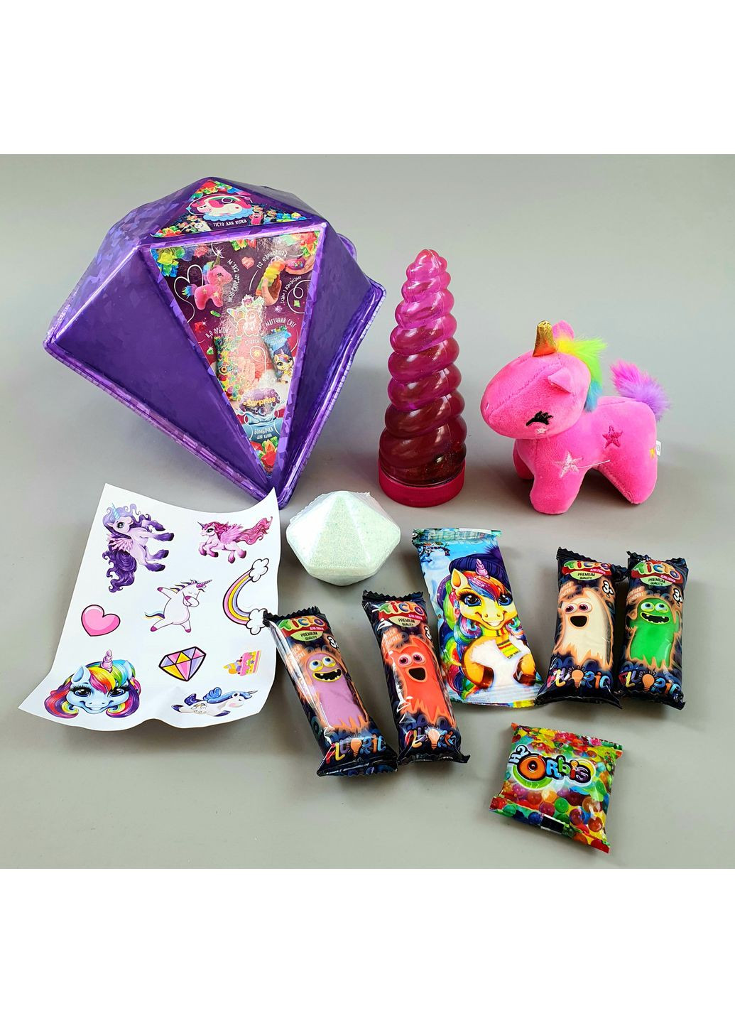 Набор креативного творчества Diamond Pony BPS-01-03U мягкая игрушка единорог пони кристаллы тесто Danko Toys (372805175)