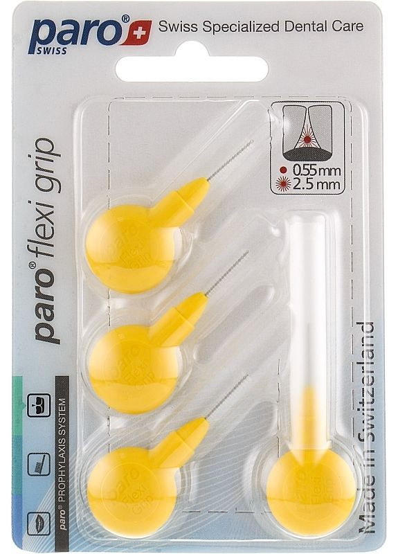 Набір інтердентальних йоржиків - 2.5 мм (4шт) 3Star - Grip 4шт (2-930651) Paro Swiss (369795312)