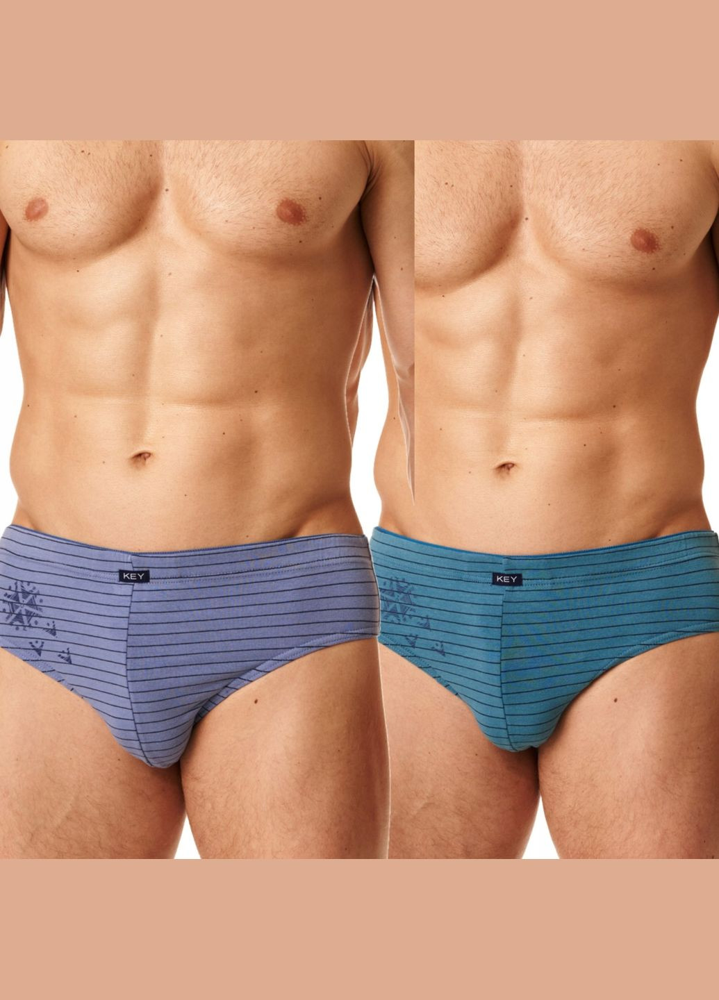 Мужские трусы слип (2 шт.) Key (301349111)