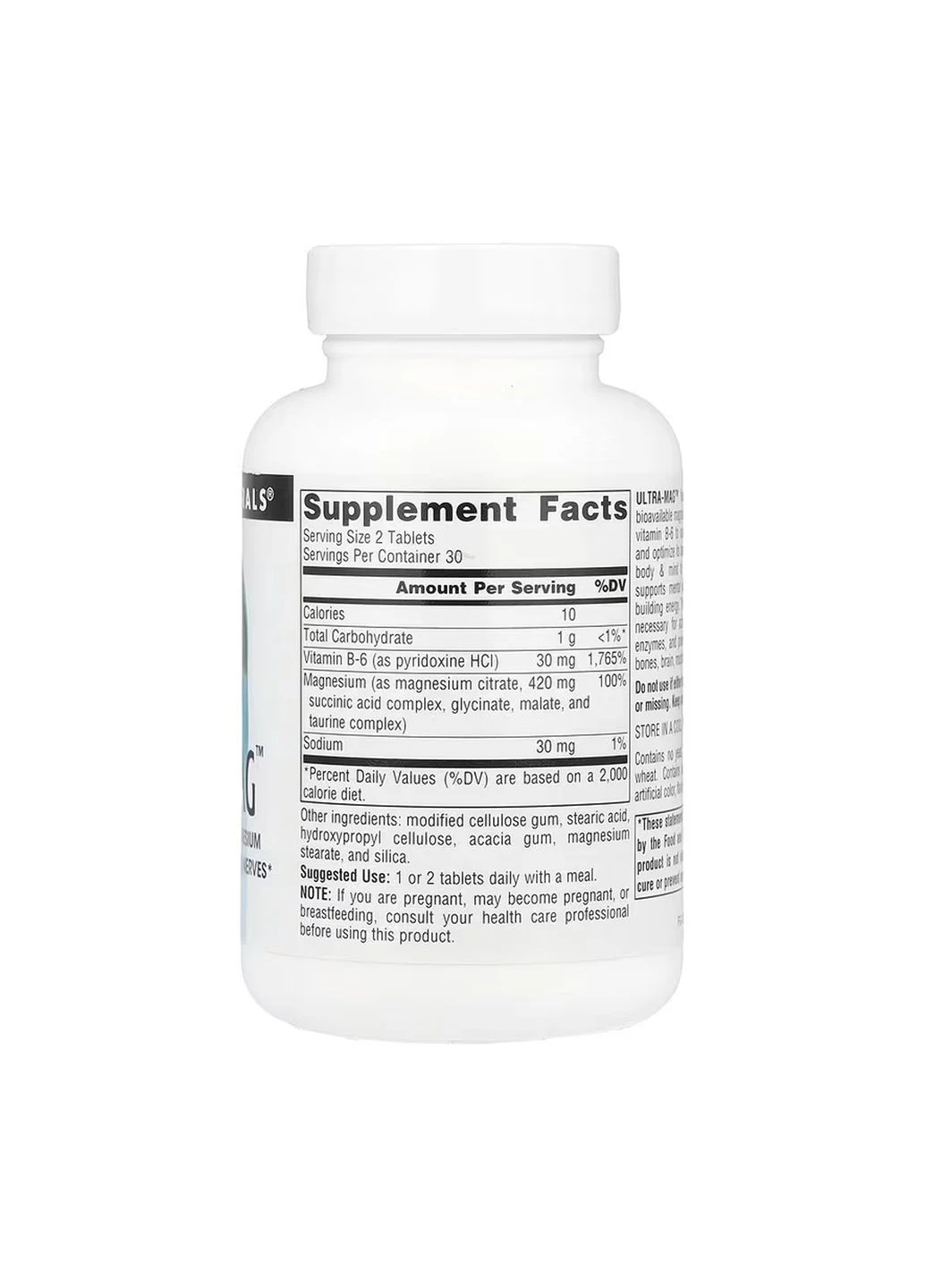Ultra-Mag Magnesium Complex - 60 tabs (Пошкоджена банка) Source Naturals (380953714)