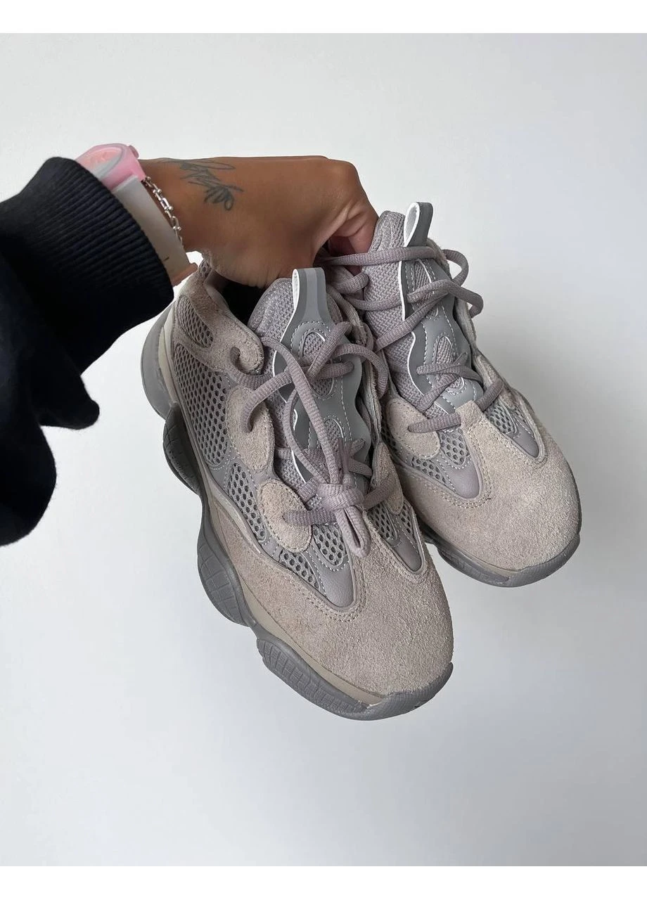 Сірі кросівки чоловічі adidas yeezy boost 500 ash grey адідас ізі буст сірі демісезон No Brand