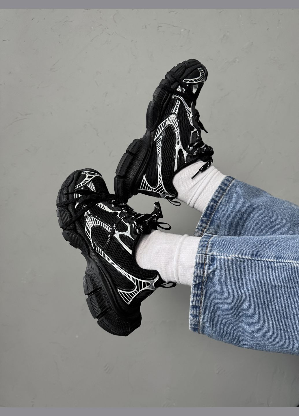 Чорні Осінні кросівки чоловічі і жіночі balenciaga 3xl black | баленсіага 3хл чорні No Brand