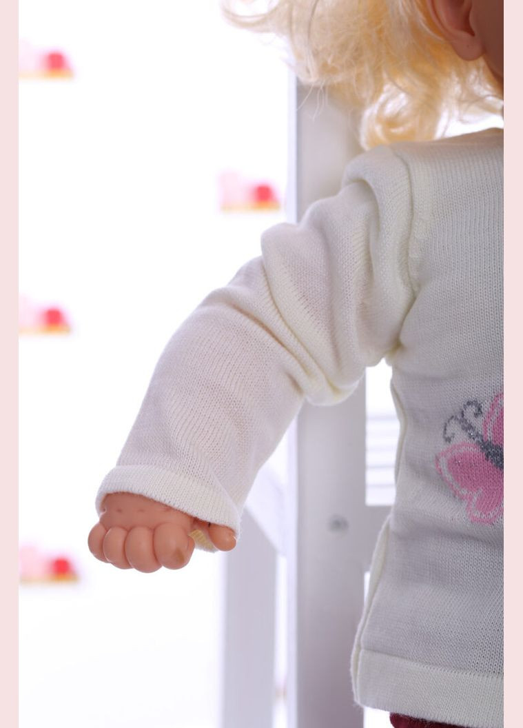 Желтый зимний кофта с длинным рукавом для девочки вязаная с бабочкой желтая 62 см (28294) BABYKROHA