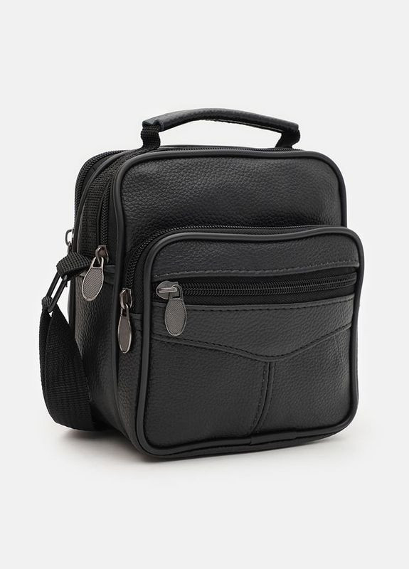 Чоловіча шкіряна сумка K16681-2bl-black Borsa Leather (322189939)